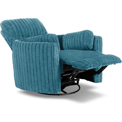 360 Swivel Rocking Glider Power Recliner Chair with 24" Wide Seat & Type-C & USB Ports by Latitude Run