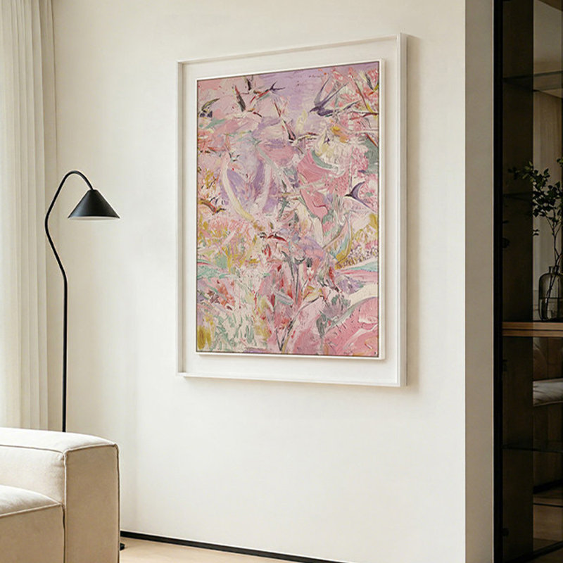 Art mural moderne Mid-Century Farbic pour le salon, H 31,5 po x l 23,62 po