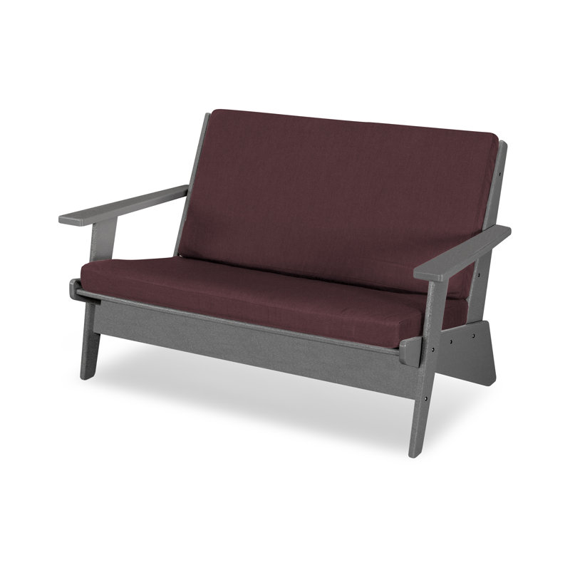 Causeuse Riviera, Naturel, Gris ardoise