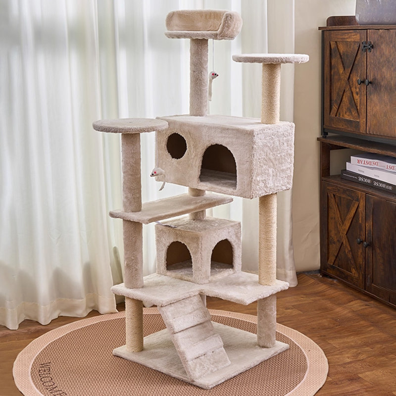 5 Tiers Cat Tree with Condons,Perch,Scratching Posts