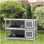 Maison pour petits animaux en bois avec cage verrouillable 54 po PawHut-2031285339