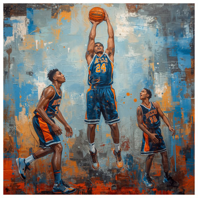 Basketball Players Action Double Sided Throw Pillows