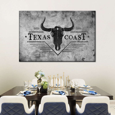" Texas Coast Typography Canvas Print "
