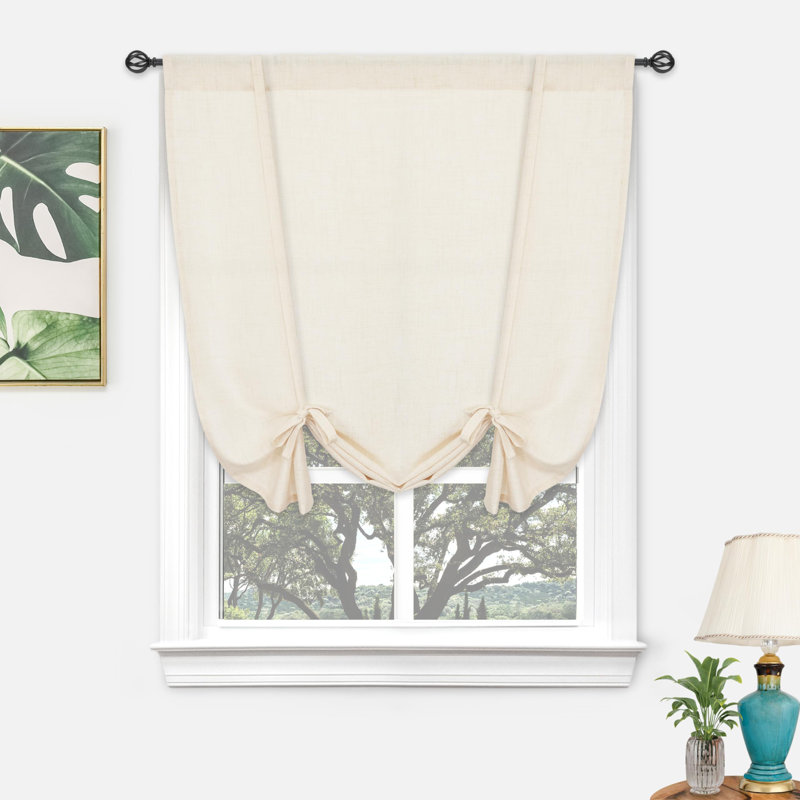 Rideau semi-transparent Merissa, L 31 po x L 47 po, Beige