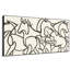 Troupeau de chevaux minimaliste - art mural encadré très grand (assemblage requis)-1525672463