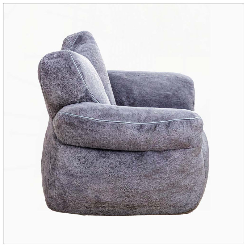 Fauteuil à billes, fauteuil à billes en fausse fourrure, Gris