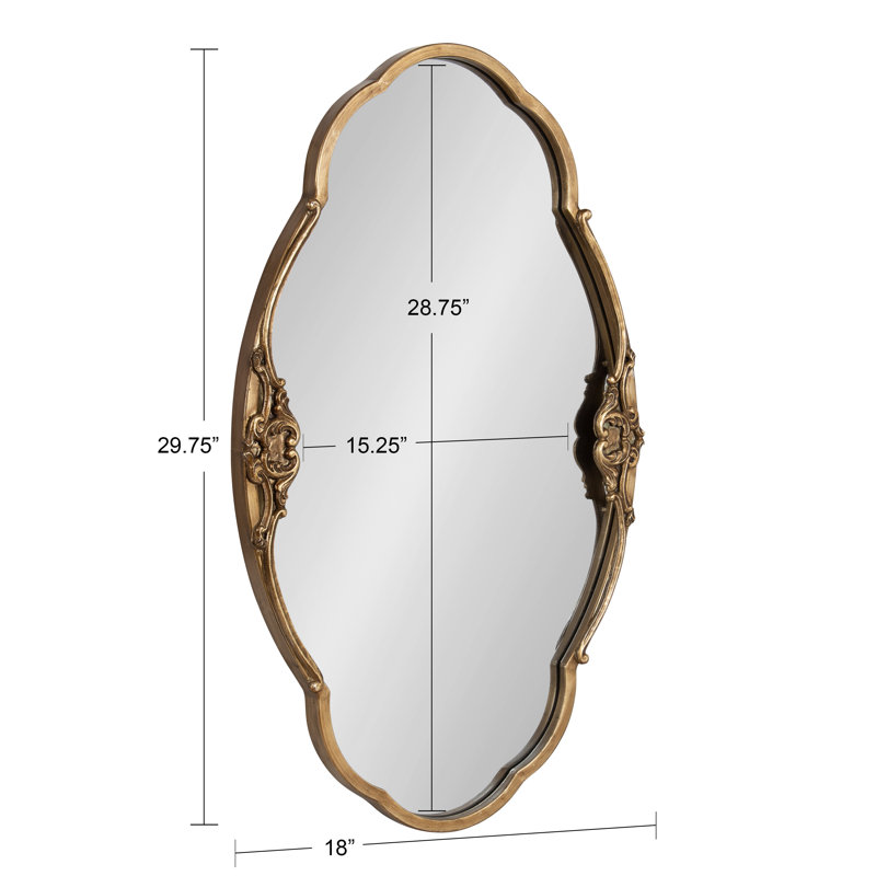 Casswell Metal Oval Mirror, Gold
