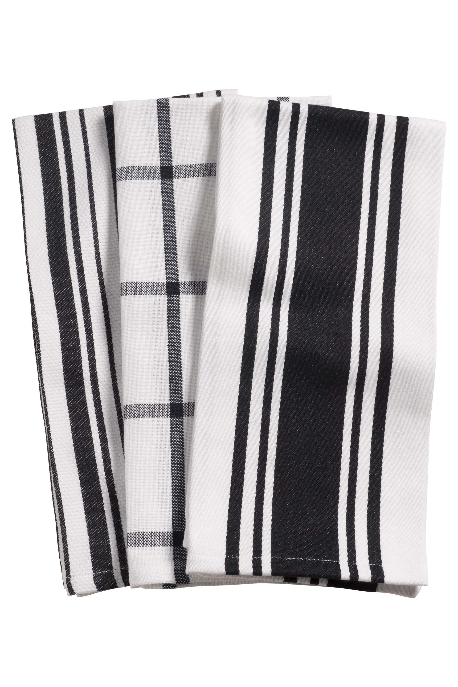 Kitchen Towels Dish Cloth 3 Pack Classic Black and White Checkered