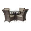 Bernelle 4 - Person Wicker Patio Dining Set with Round Table , Cushions Included