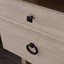 Light Oak Desk With Triple Drawers & Cross Support