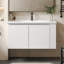 Meuble-lavabo mural moderne 36 po avec lavabo en céramique Philip