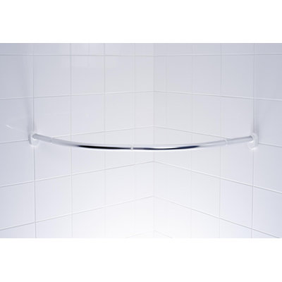 90cm Curved Fixed Shower Curtain Pole