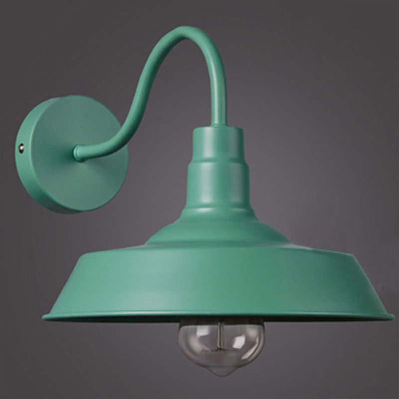Luminaire de grange 1 lumière Damne, Vert