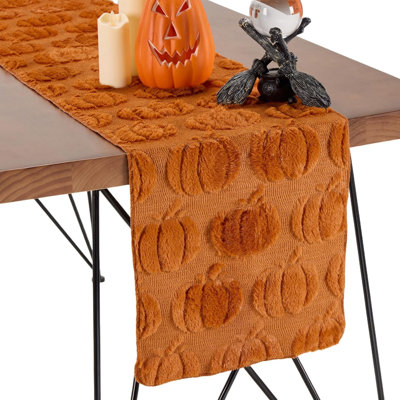 Chemin de table citrouille caramel Halloween