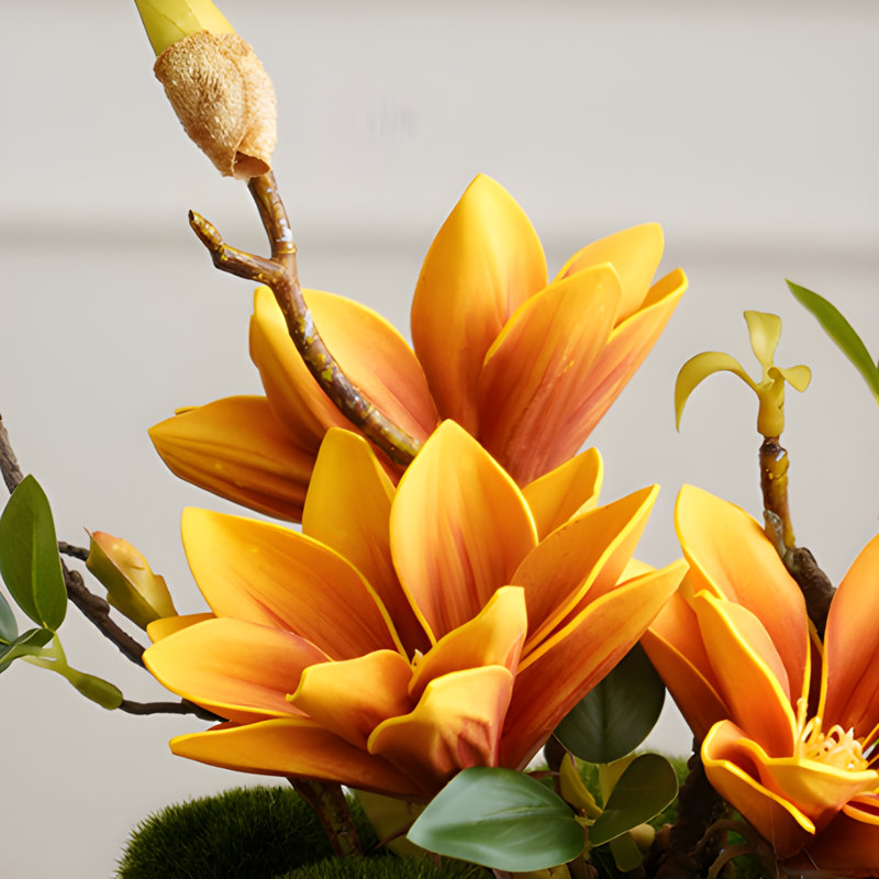 Ornements de fleurs simulées