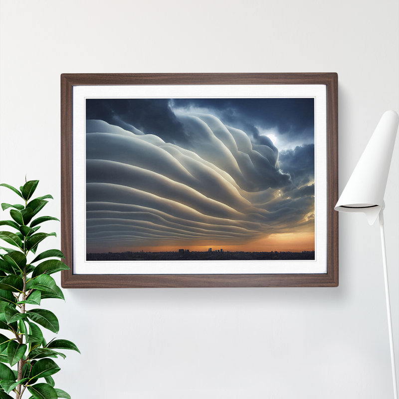 Stormy Sky Vol.3 - Framed Print, 46cm H x 64cm W x 2cm D, Walnut