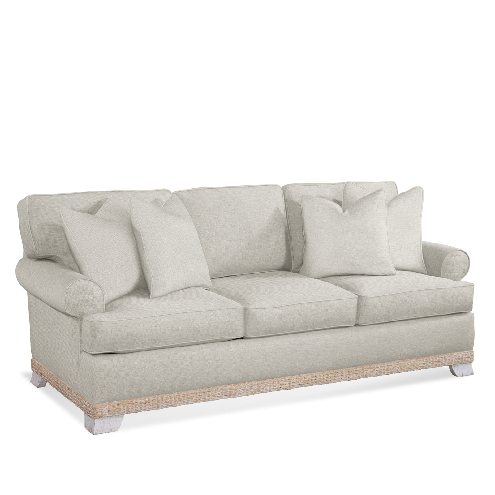 Fairwind 90'' Upholstered Sofa, White Performance Fabric; 0851-94