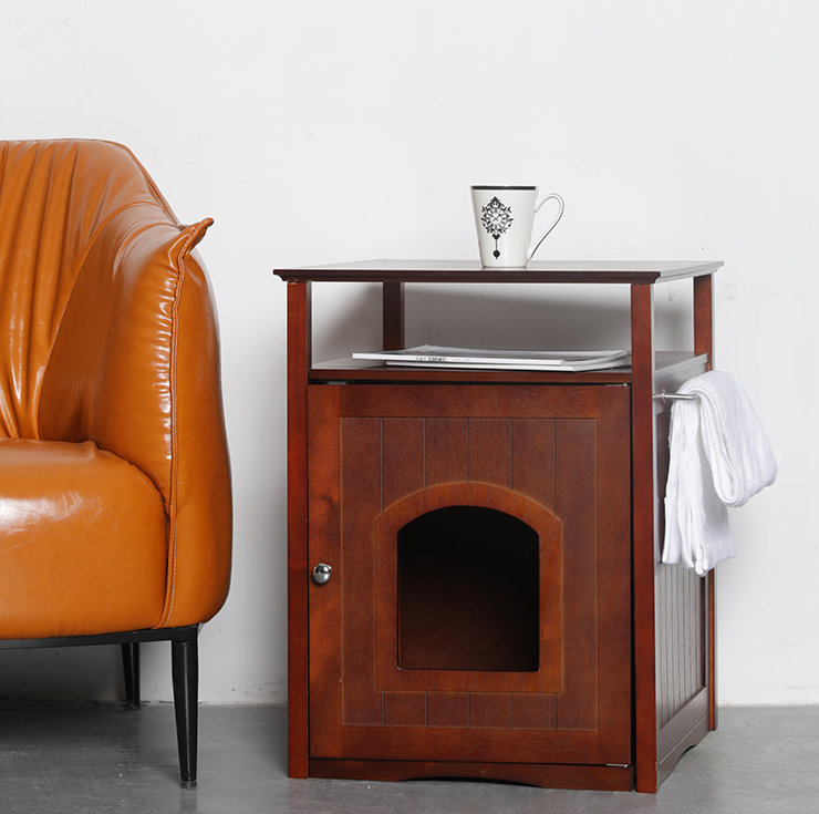 Chethan Litter Box Enclosure, Walnut