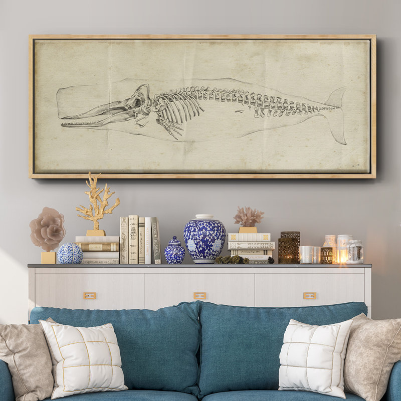 " Whale Study II ", Natural, 24" H x 60" W x 1.5" D
