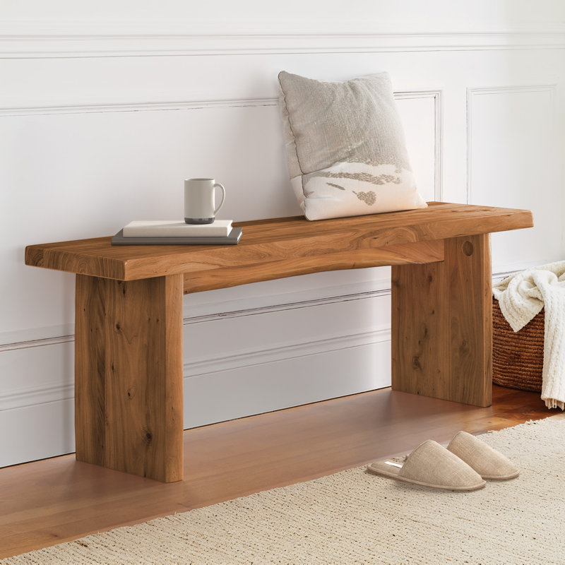 Doflamenco Solid Wood Enterway Bench, Dark Wood