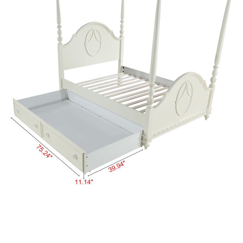 Lit gigogne simple Josie - ivoire