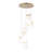 6-light Led Integrated Acrylic Leaf Chandelier - Multi-light Cascade Design