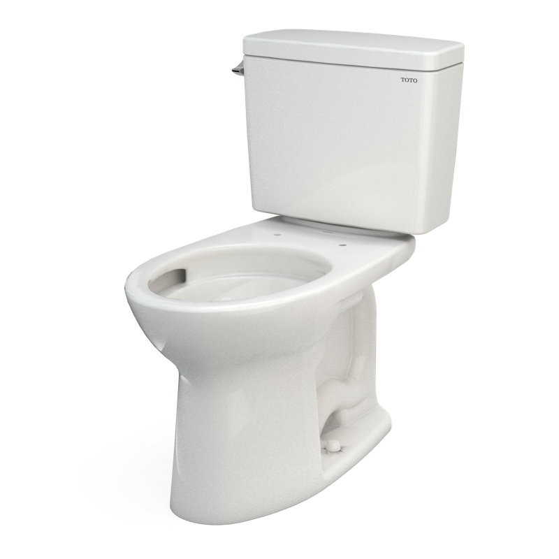 TOTO® Drake® Two-Piece Elongated 1.6 GPF TORNADO FLUSH® Toilet with CEFIONTECT®, Colonial White, Colonial White