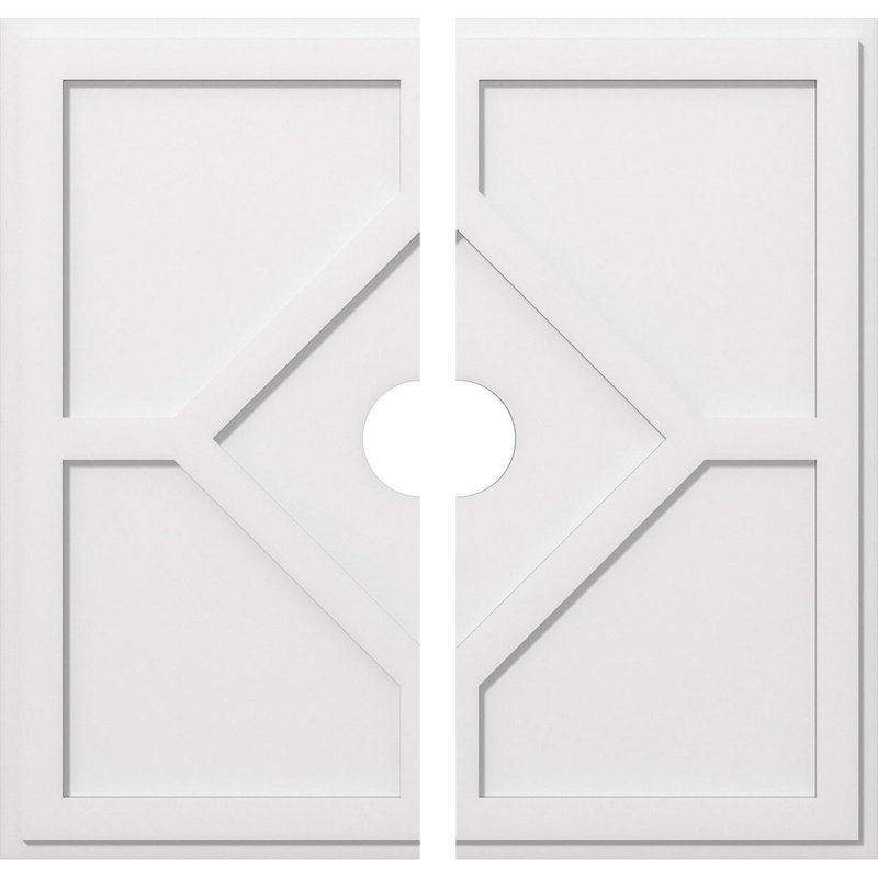 Médaillon de plafond contemporain en PVC de qualité architecturale de 30 po x P 6 po x P 10 1/2 po x P 1 po