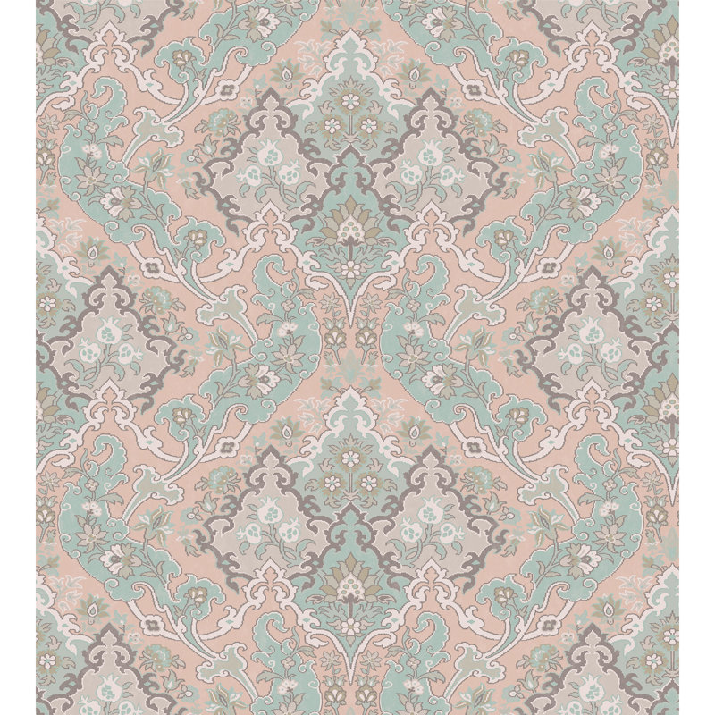 Mariinsky Pushkin Damask Wallpaper Roll, Pastel
