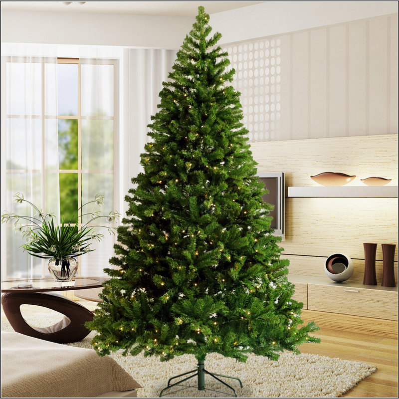 Arbre de Noël articulé artificiel pré-éclairé 6 pi avec support pliable