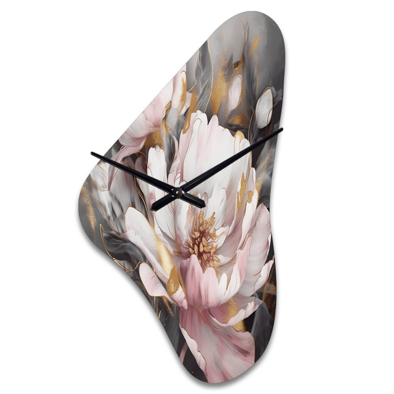 Horloge murale asymétrique en métal Gaitani, Moyenne