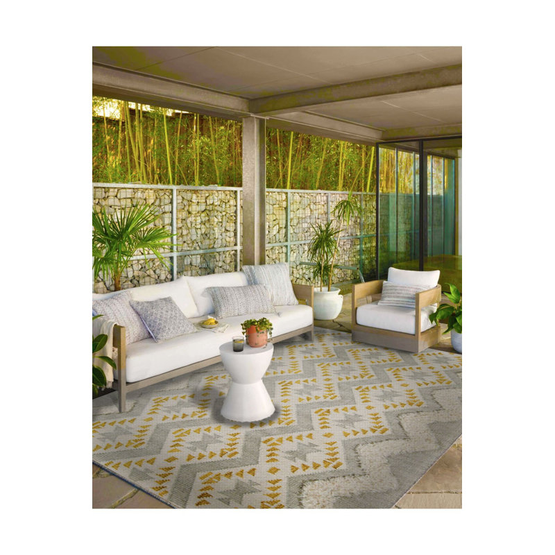 Tapis touffeté à motif croisé, Rectangle 3 pi 3 po x 4 pi 11 po