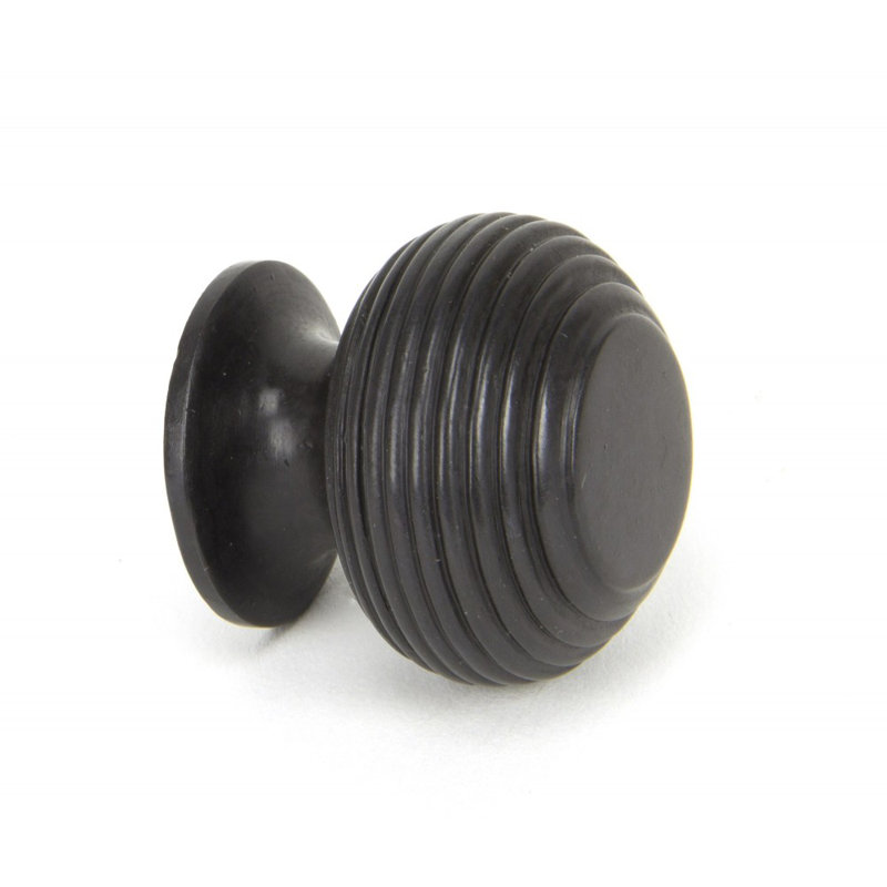 Beehive 30mm Diameter Round Knob, Aged Bronze