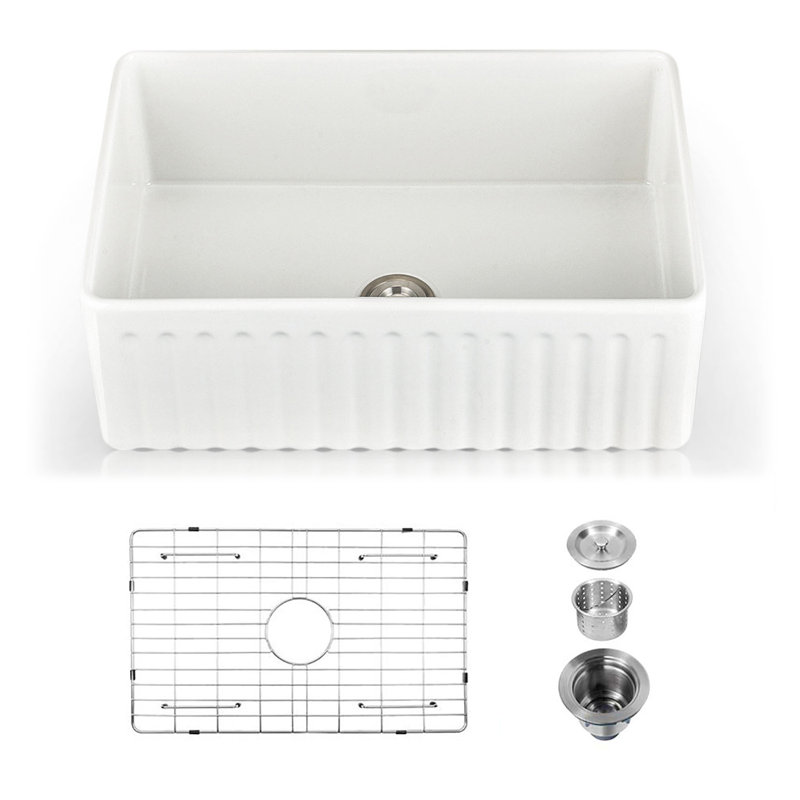 36'' L Single Bowl Fireclay Kitchen Sink