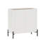 Armoire d'appoint moderne 32 "avec tablettes réglables et pieds en métal blanc cassé Abbey Abbey-534453713