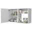 Armoire murale blanche avec 2 tablettes et une apparence attrayante de 24,25 pouces de hauteur pour les ustensiles de cuisine