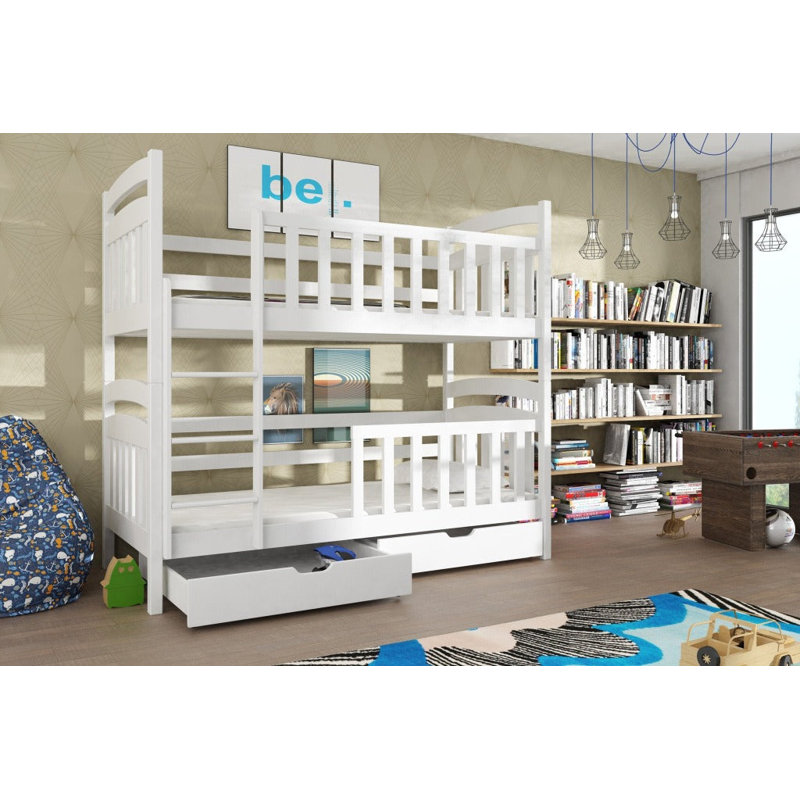 Seb Bunk Bed with Storage Included, White