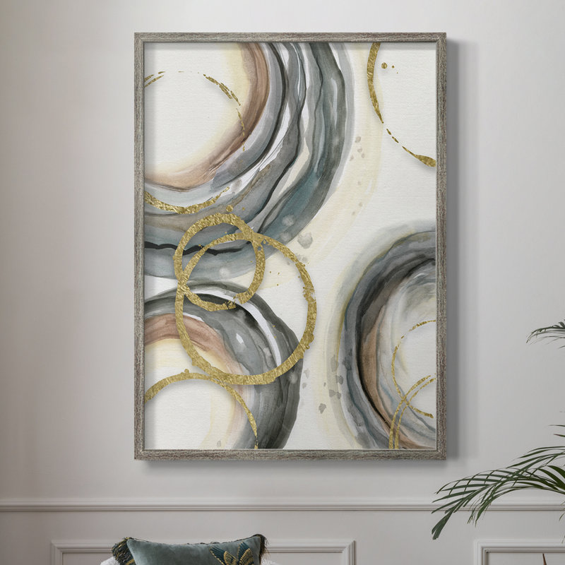 «Gold Elasticity I», reproduction encadrée - bois massif, H 30 po x l 24 po