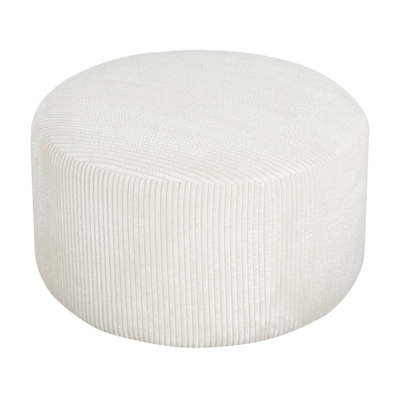 Velours côtelé rond beige - l 30,21 po, P 16,24 po, contreplaqué, adaptable à de multiples fonctions avec revêtement X 16,24 po, rembourrage en mousse dense, différents styles de décor