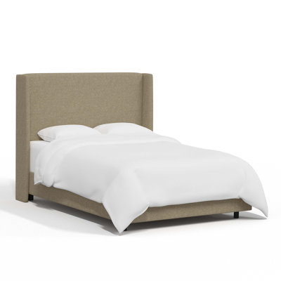 Tilly Linen Upholstered Wingback Bed