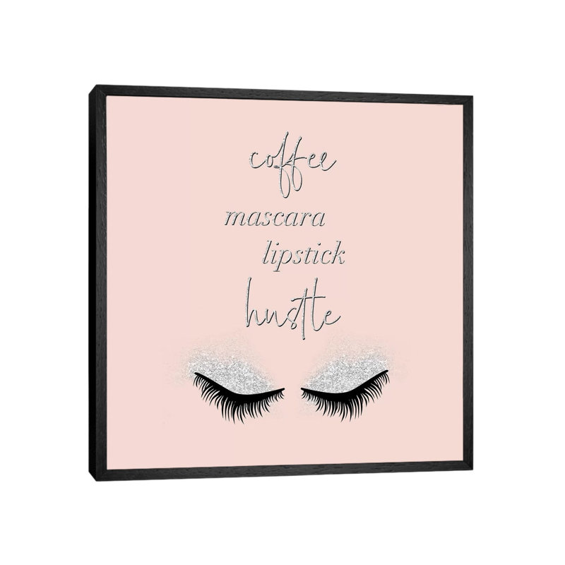 Glam Hustle by Natalie Carpentieri - Print on Canvas, 45.72 cm H x 45.72 cm W, Black Framed