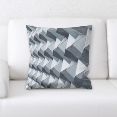 Geometric Microsuede Throw Pillow