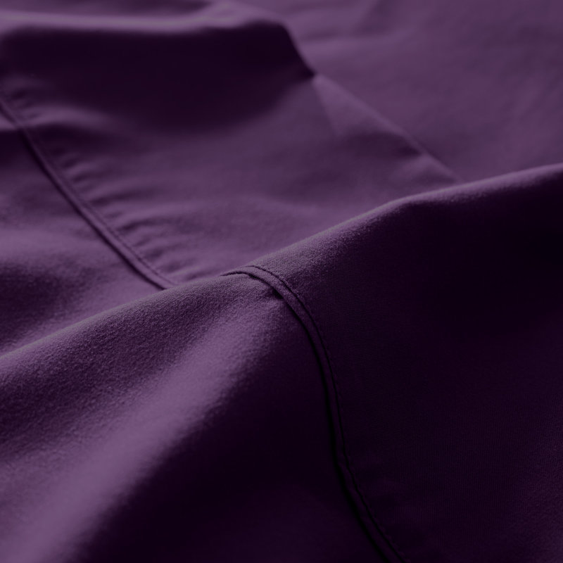 Microfiber Percale Sheet Set, Queen Sheet Set + Fitted Sheet + 2 Pillowcases, Purple
