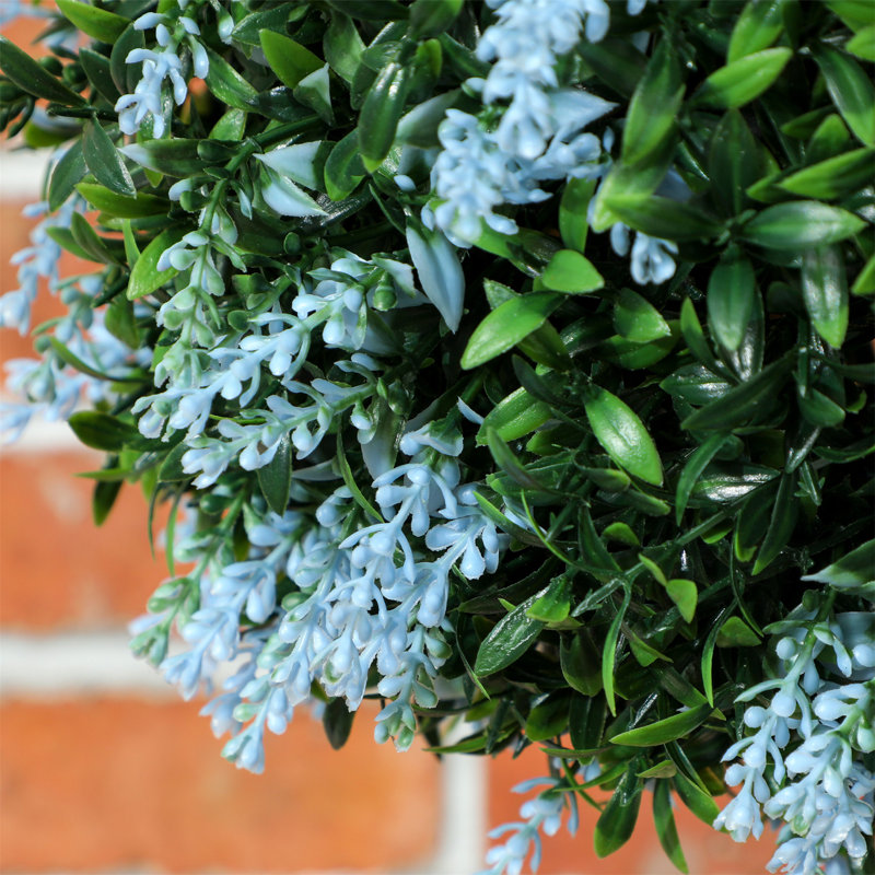 Set of 2 UV-protected artificial plant topiary balls