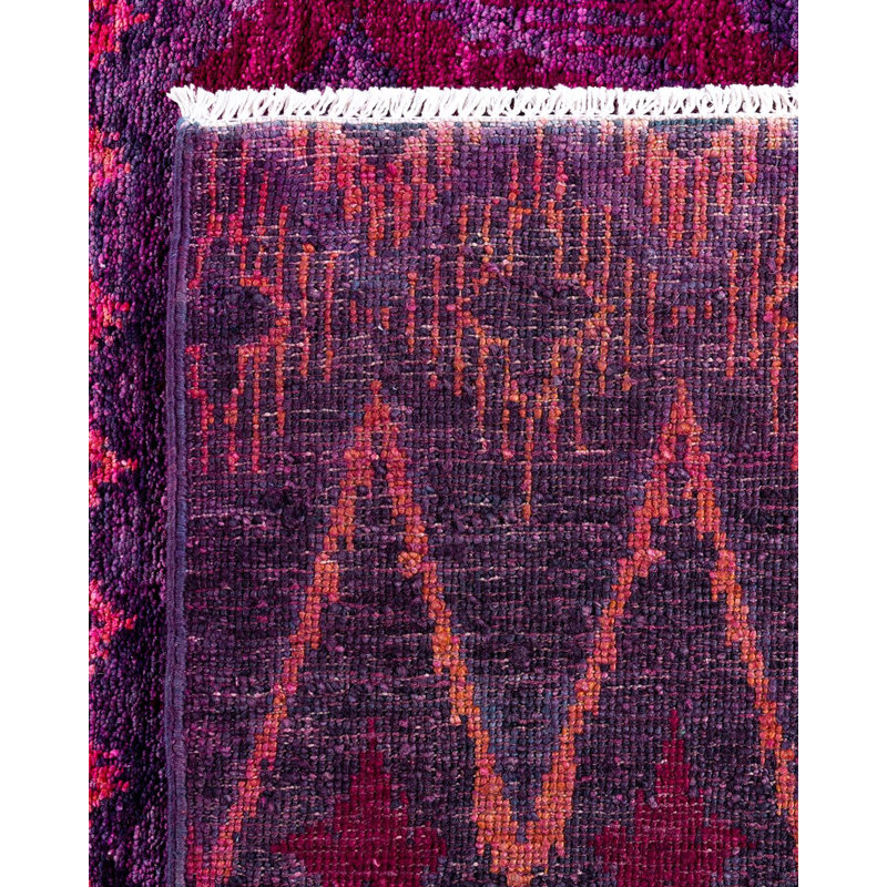 Contemporary One-of-a-Kind Rectangle 6' X 9'4" Hand Knotted Area Rug