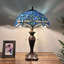 Lampe de table Gloriann Tiffany, libellule en verre coloré, ampoules à DEL incluses, interrupteurs à chaînette: l 16 po x P 16 po x H 24 po-827690240