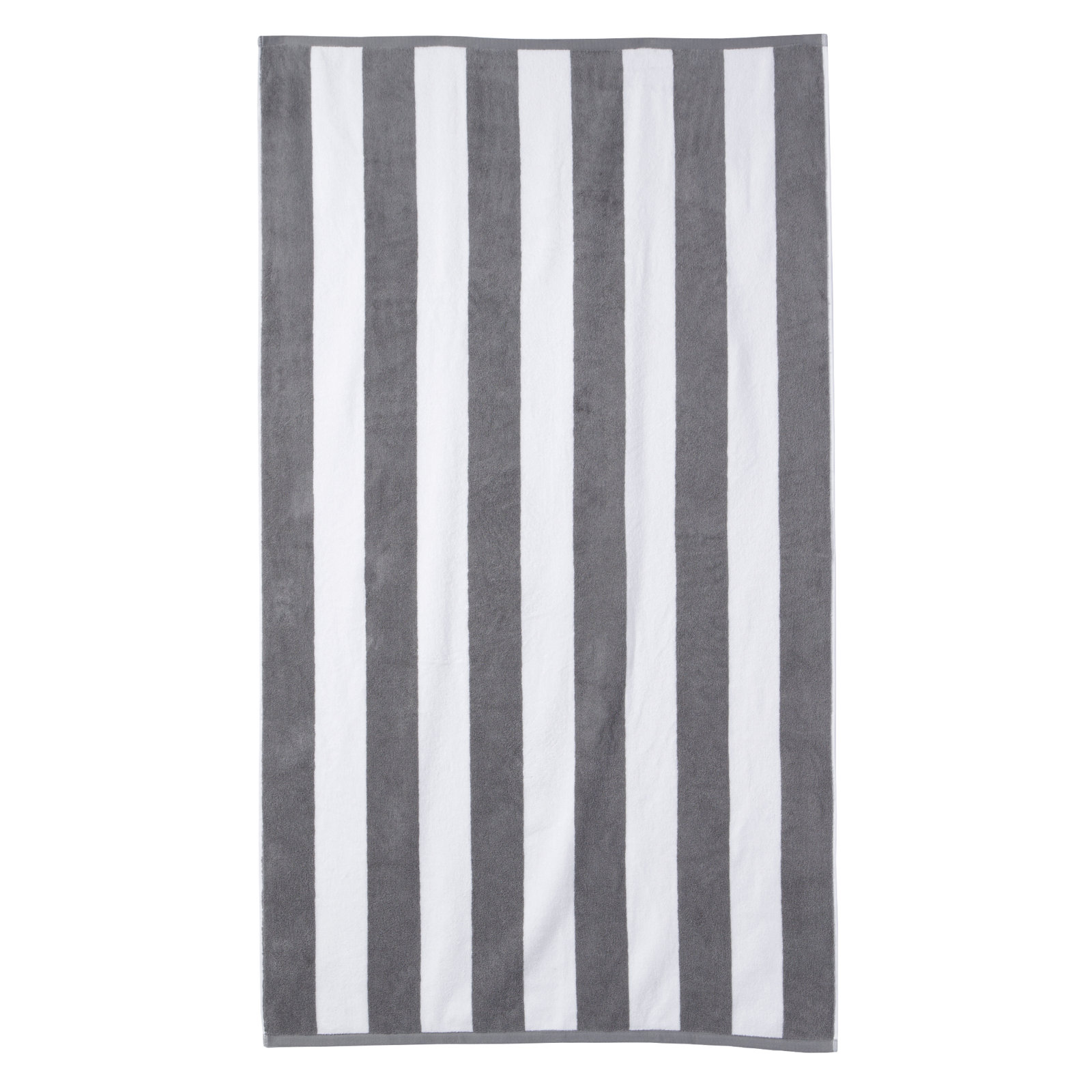 Mendel Striped Cotton Beach Towel, Gray