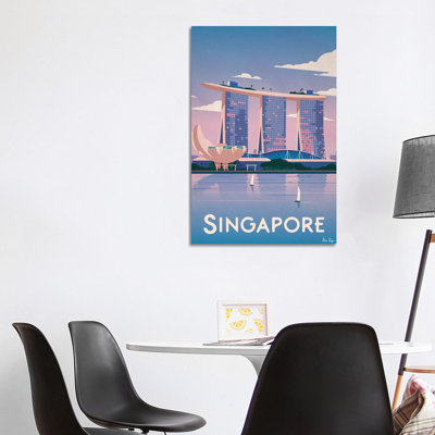 Singapore 1 Piece Wrapped Canvas Wall Art