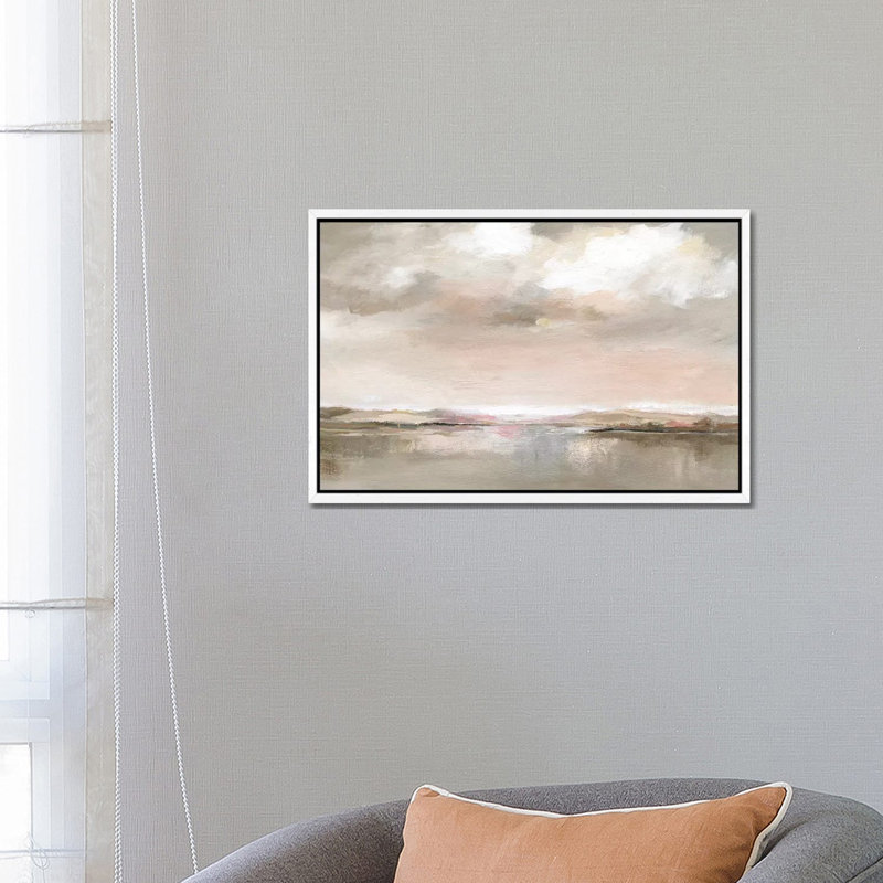 Evening Drama by Nan - Painting on Canvas, 66.04 cm H x 45.72 cm W, White Framed