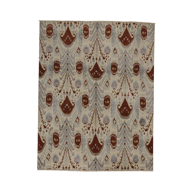 Hand-Knotted High-Quality Ivory Area Rug